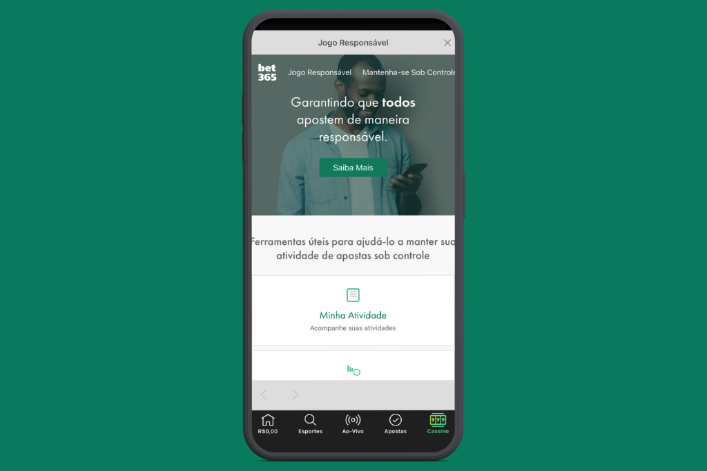 Ferramentas de jogo responsável no aplicativo da bet365. bet365-app-jogo-responsavel.png